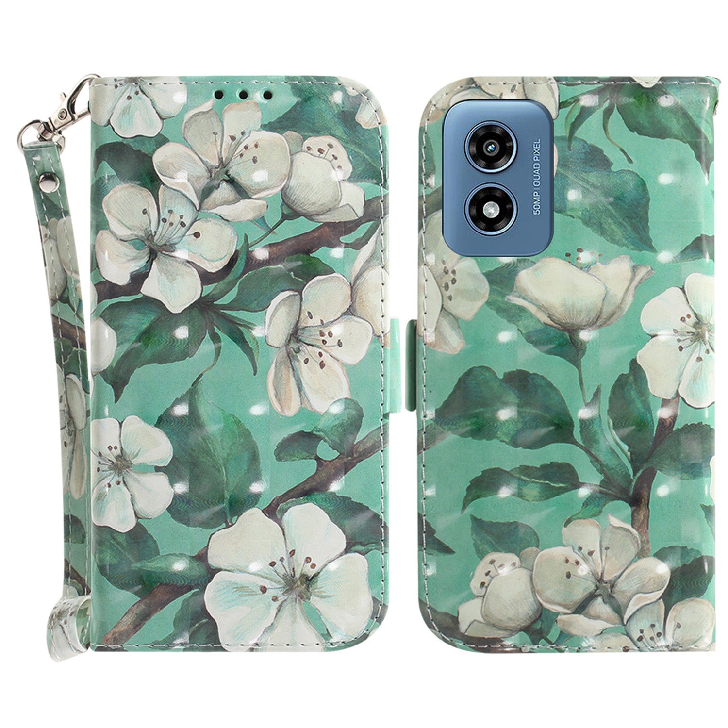 For Motorola Moto G Play (2024) 4G Case Pattern Printed Leather Wallet Phone Cover with Strap For Motorola Moto G Play (2024) 4G Case Pattern Printed Leather Wallet Phone Cover with Strap